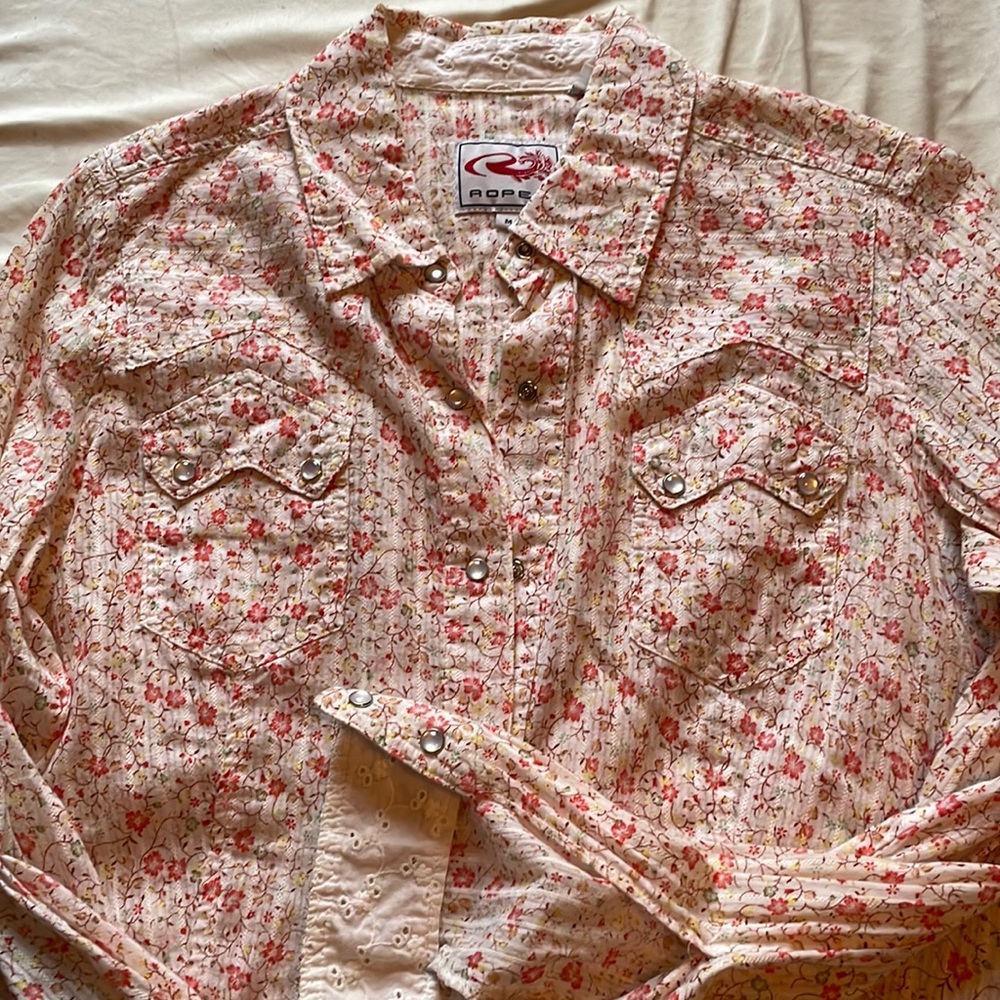 Western pearl snap long-sleeve shirt